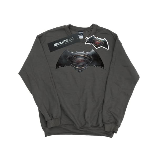 DC Comics Dam/Tjej Batman v Superman Logo Sweatshirt Charcoal XS