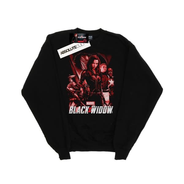 Marvel Mens Black Widow Movie Red Group Sweatshirt