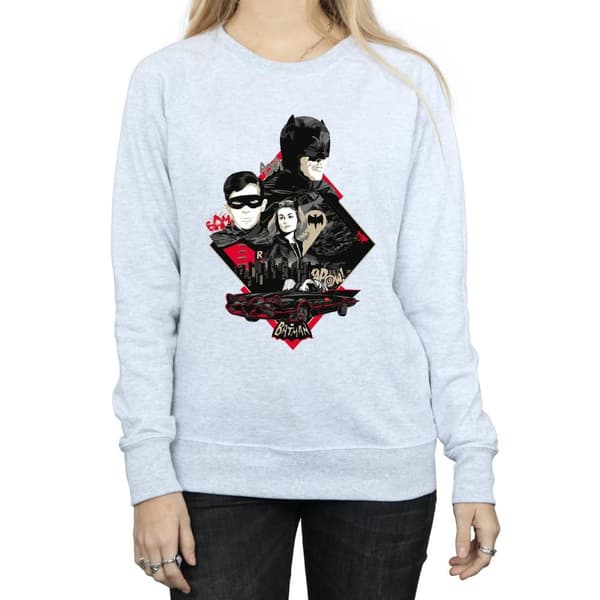 DC Comics Womens/Ladies Batman TV Series Character Skyline Sweatshirt