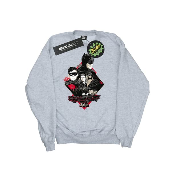 DC Comics Womens/Ladies Batman TV Series Character Skyline Sweatshirt
