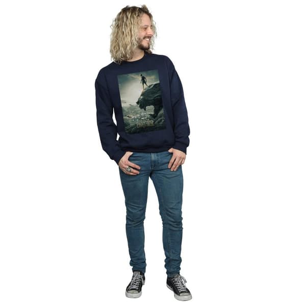 Marvel Mens Black Panther Poster Sweatshirt