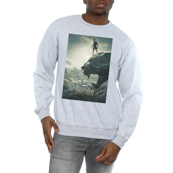 Marvel Mens Black Panther Poster Sweatshirt