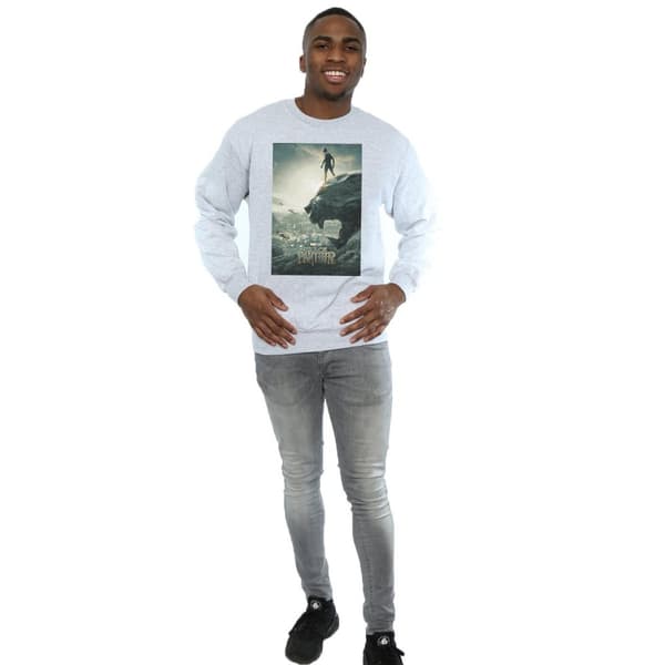 Marvel Mens Black Panther Poster Sweatshirt