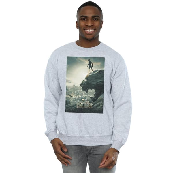Marvel Mens Black Panther Poster Sweatshirt