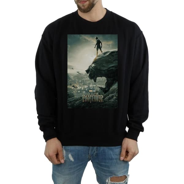 Marvel Mens Black Panther Poster Sweatshirt