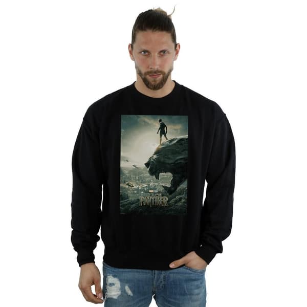 Marvel Mens Black Panther Poster Sweatshirt