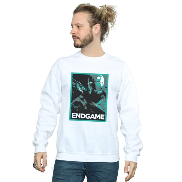 Marvel Mens Avengers Endgame War Machine Poster Sweatshirt