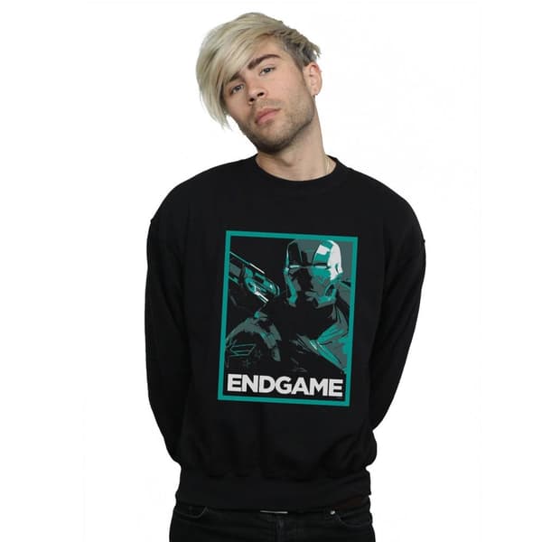 Marvel Mens Avengers Endgame War Machine Poster Sweatshirt