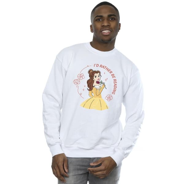 Disney Mens Beauty And The Beast I´d Rather Be Reading Sweatshirt