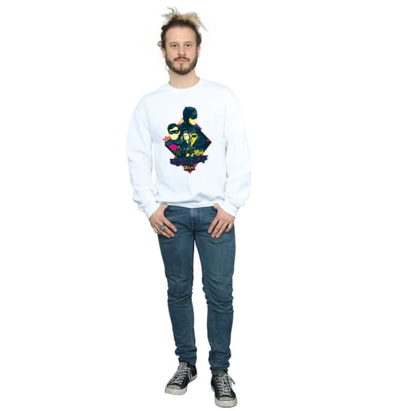 DC Comics Mens Batman TV Series Character Pop Art Sweatshirt