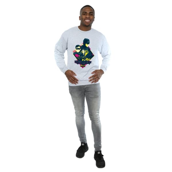 DC Comics Mens Batman TV Series Character Pop Art Sweatshirt