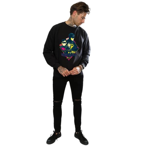 DC Comics Mens Batman TV Series Character Pop Art Sweatshirt