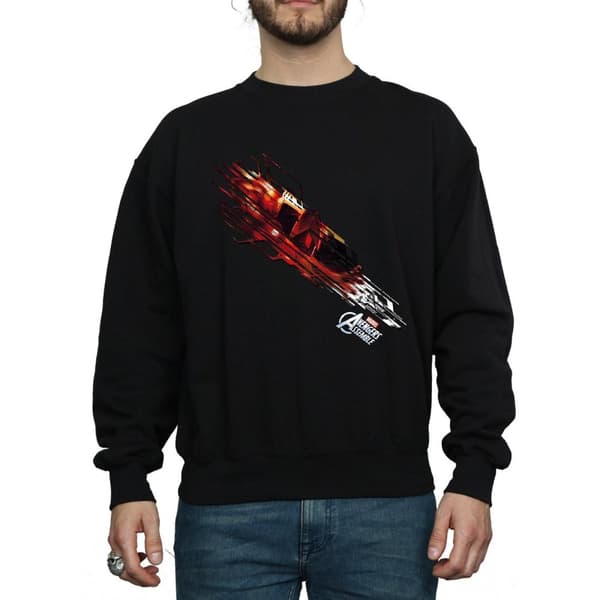 Marvel Mens Iron Man Shooting Burst Sweatshirt