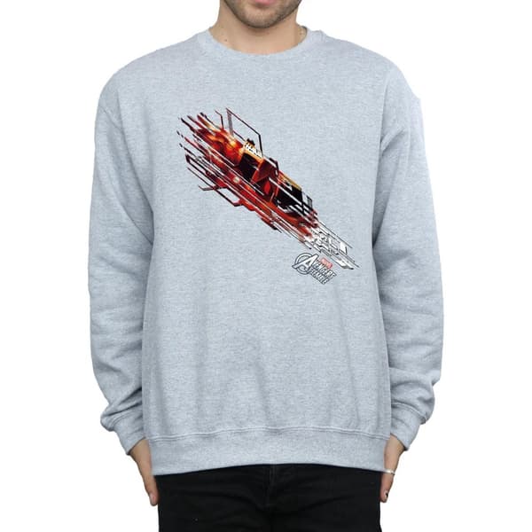 Marvel Mens Iron Man Shooting Burst Sweatshirt