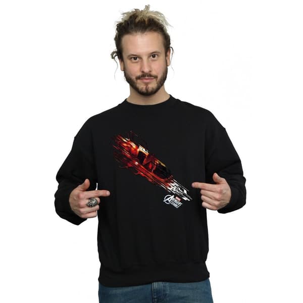Marvel Mens Iron Man Shooting Burst Sweatshirt