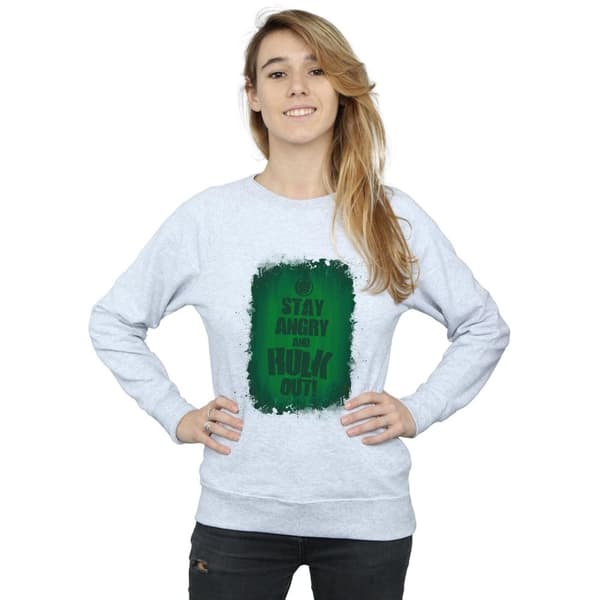 Marvel Womens/Ladies Hulk Stay Angry Sweatshirt