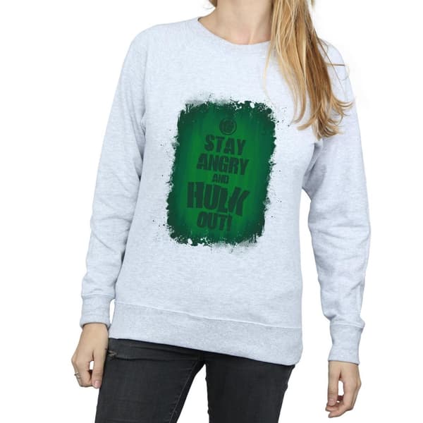 Marvel Womens/Ladies Hulk Stay Angry Sweatshirt