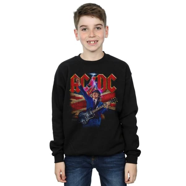 AC/DC Boys Angus Union Flag Lightning Sweatshirt | CDON