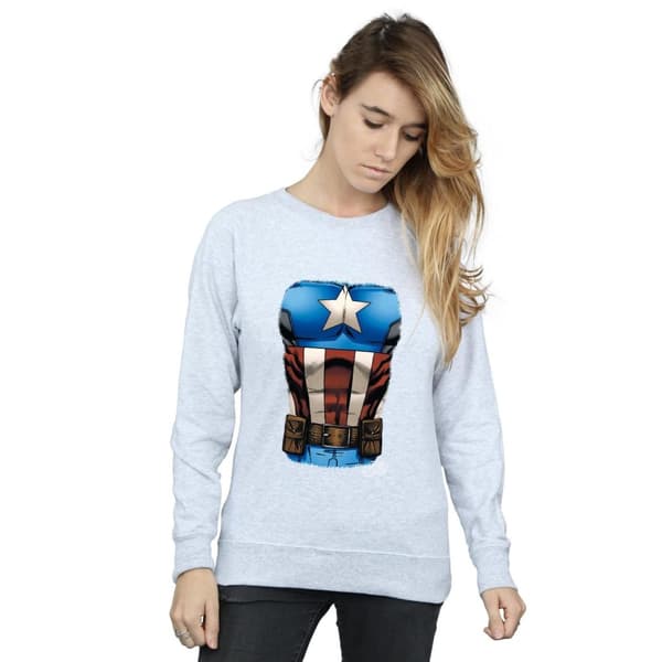 Marvel Sweatshirt med bröstsprängning från Captain America - dam/dam