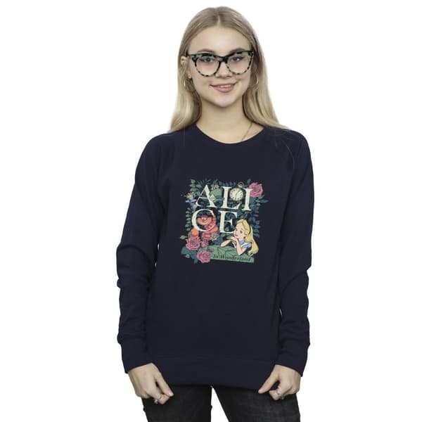 Disney Womens/Ladies Alice In Wonderland Leafy Garden Sweatshirt