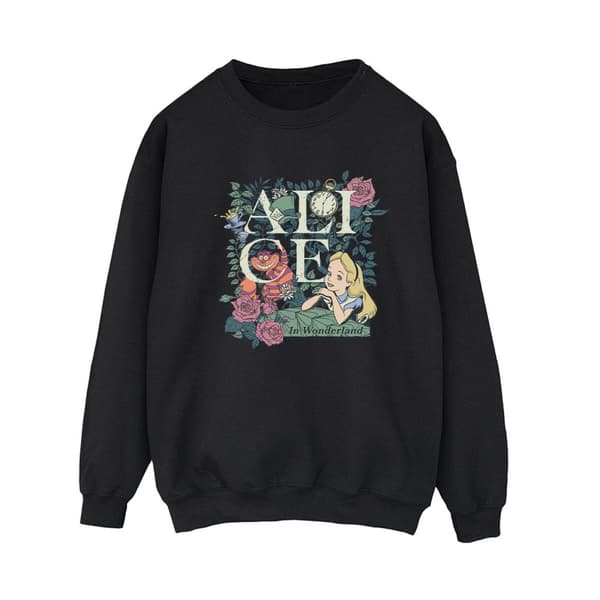 Disney Womens/Ladies Alice In Wonderland Leafy Garden Sweatshirt