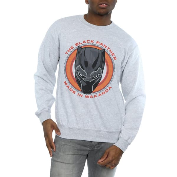 Marvel Mens Black Panther Made in Wakanda Röd Sweatshirt