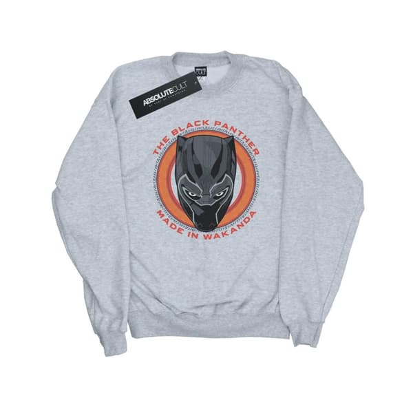 Marvel Mens Black Panther Made in Wakanda Röd Sweatshirt