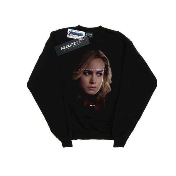 Marvel Boys Avengers Endgame Avenge The Fallen Captain Marvel Sweatshirt Black 5-6 Years