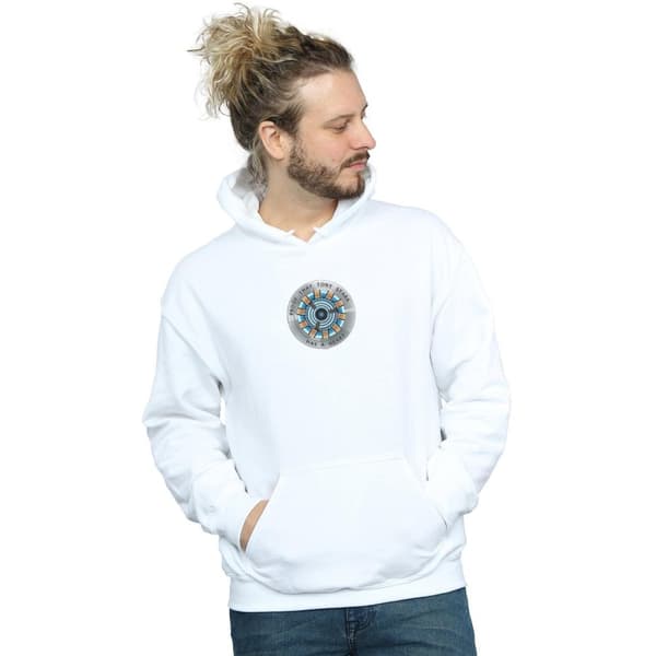 Marvel Mens Avengers Endgame Tony Stark Heart Hoodie