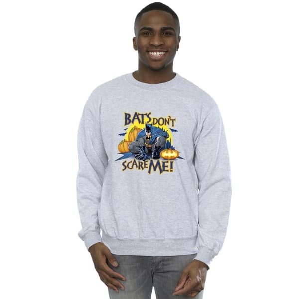 DC Comics Mens Batman Bats Don´t Scare Me Sweatshirt