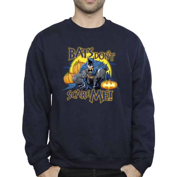 DC Comics Mens Batman Bats Don´t Scare Me Sweatshirt