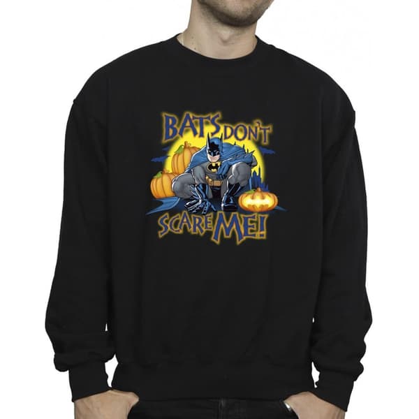 DC Comics Mens Batman Bats Don´t Scare Me Sweatshirt
