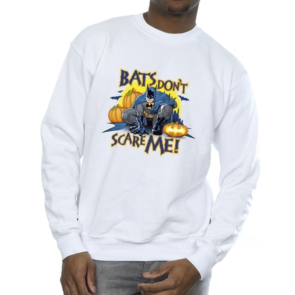 DC Comics Mens Batman Bats Don´t Scare Me Sweatshirt
