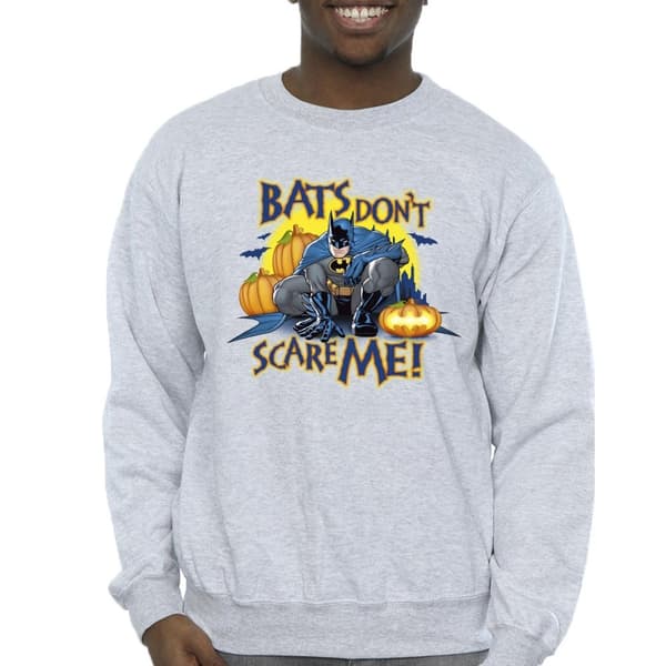 DC Comics Mens Batman Bats Don´t Scare Me Sweatshirt