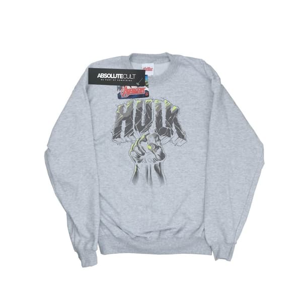 Marvel Mens Hulk Punch Logo Sweatshirt