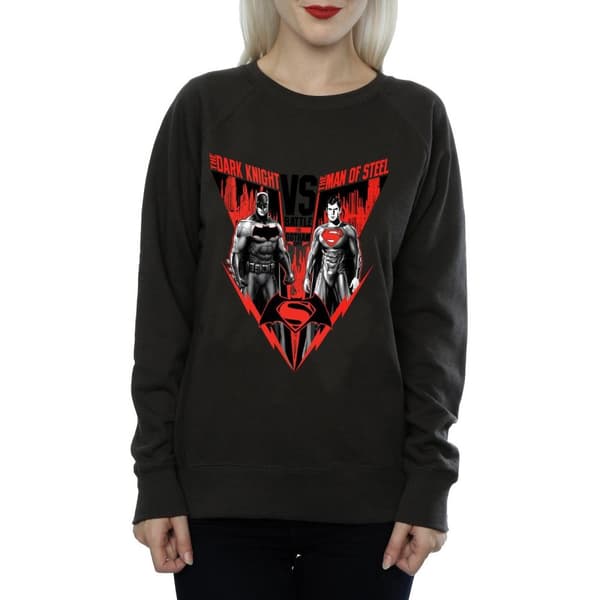 DC Comics Womens/Ladies Batman v Superman Battle Sweatshirt