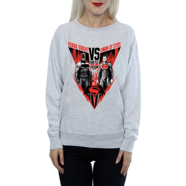 DC Comics Womens/Ladies Batman v Superman Battle Sweatshirt