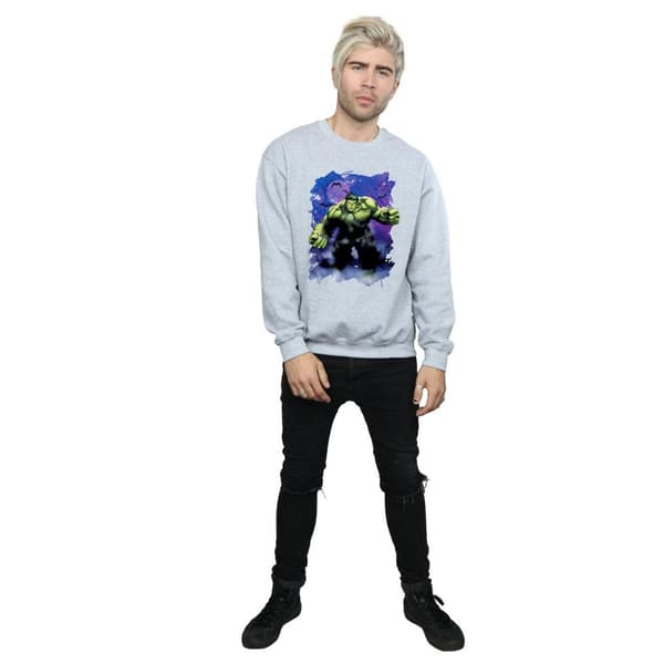 Marvel Mens Hulk Halloween Spooky Forest Sweatshirt