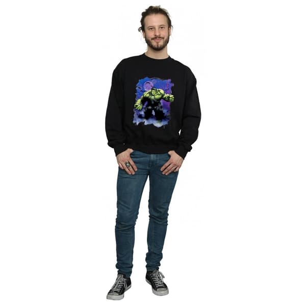 Marvel Mens Hulk Halloween Spooky Forest Sweatshirt