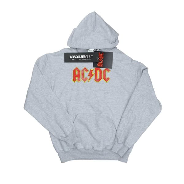 AC/DC Womens/Ladies Distressed Red Logo Hoodie