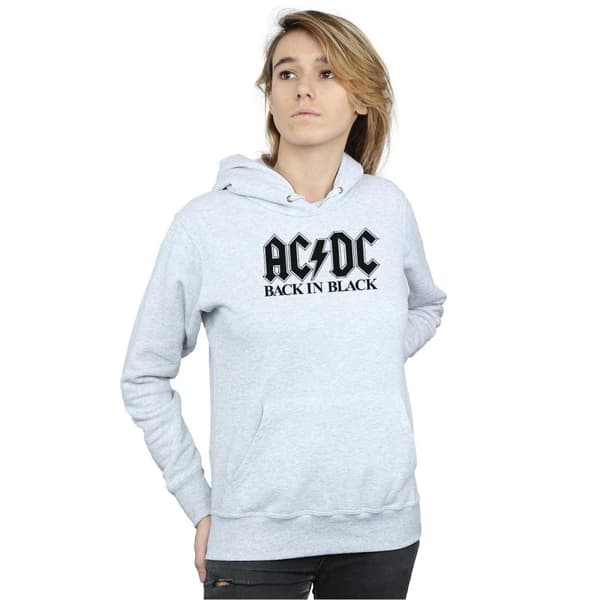 AC/DC Kvinnor/Damer Back in Black Logo Hoodie
