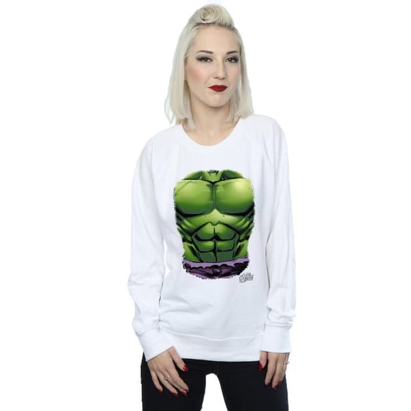 Marvel Womens/Ladies Hulk Chest Burst Sweatshirt