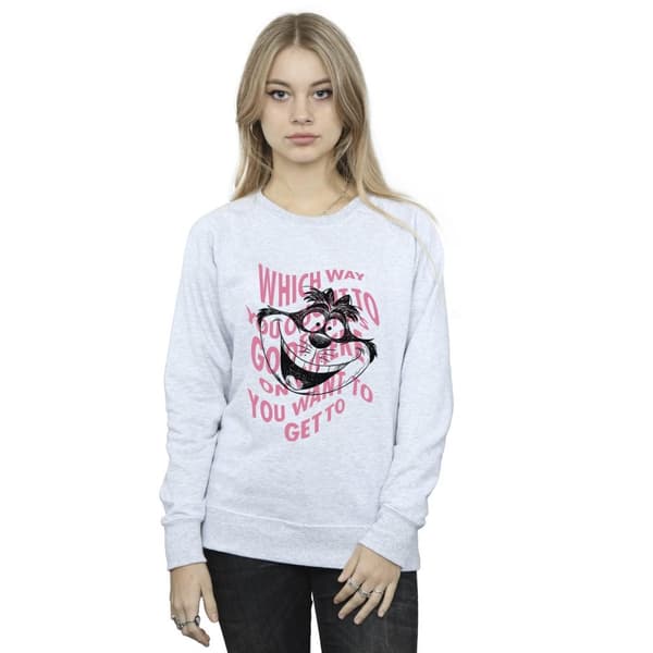 Disney Dam/Tjej Alice I Underlandet Chesire Katt Sweatshirt