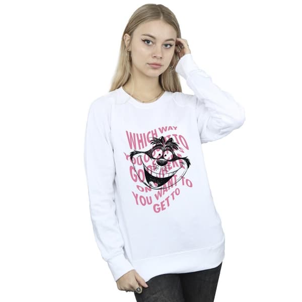 Disney Dam/Tjej Alice I Underlandet Chesire Katt Sweatshirt