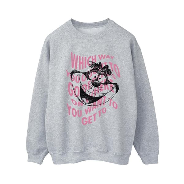 Disney Dam/Tjej Alice I Underlandet Chesire Katt Sweatshirt