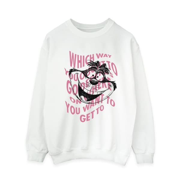 Disney Dam/Tjej Alice I Underlandet Chesire Katt Sweatshirt