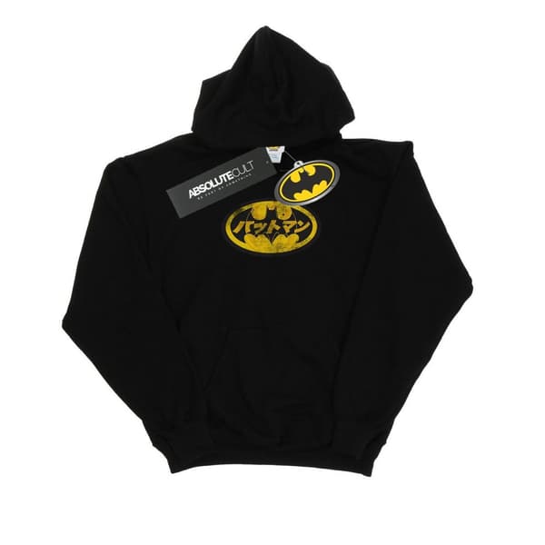 DC Comics Herr Batman Japansk Logo Gul Huvtröja