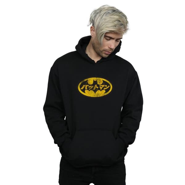 DC Comics Herr Batman Japansk Logo Gul Huvtröja