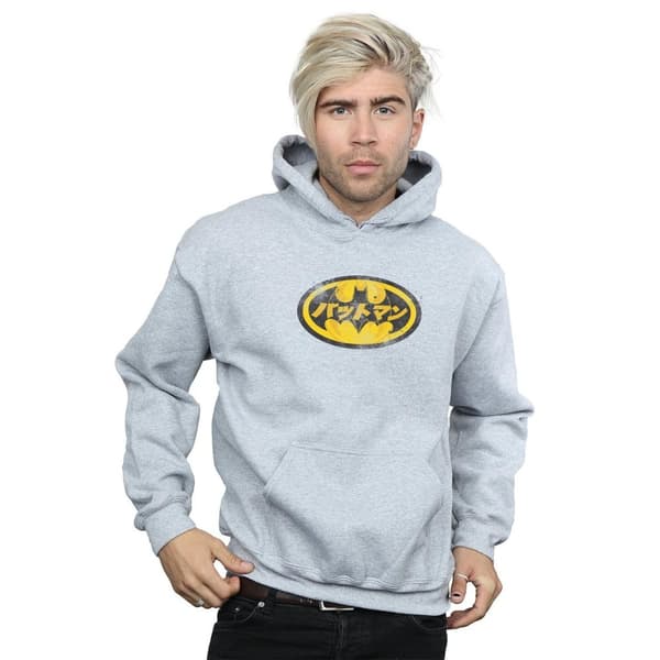 DC Comics Herr Batman Japansk Logo Gul Huvtröja