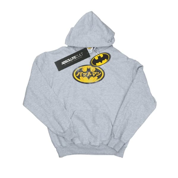DC Comics Herr Batman Japansk Logo Gul Huvtröja